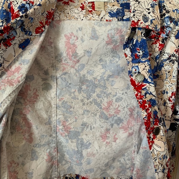 Christopher & Banks Petite floral jacket size P/L - Picture 13 of 14